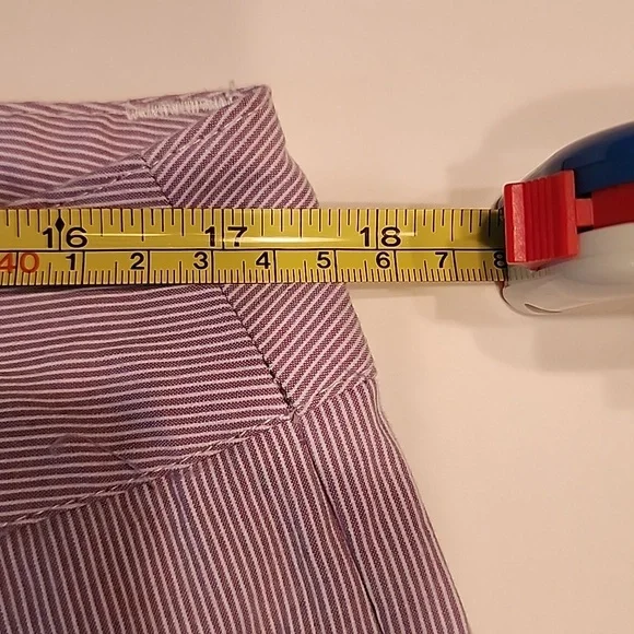 CHRISTOPHER & BANKS Lavender and White Pinstripe Ankle Pants Size 12 Petite - Picture 10 of 12